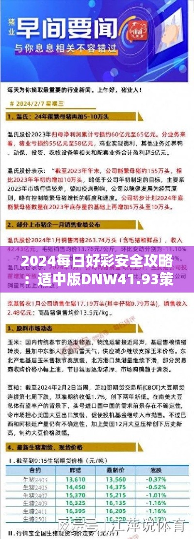 2024每日好彩安全攻略:适中版DNW41.93策略解析