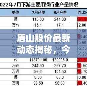 唐山股价最新动态揭秘,今日走势一览无余