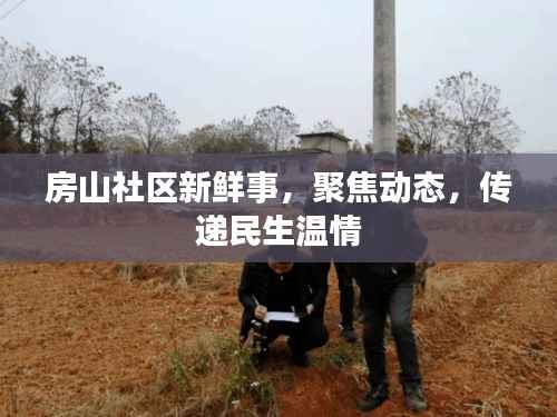 房山社区新鲜事,聚焦动态,传递民生温情