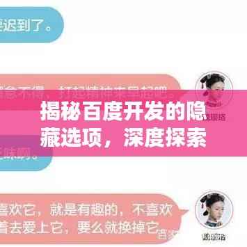 揭秘百度开发的隐藏选项，深度探索百度开发的神秘面纱