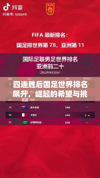 四连胜后国足世界排名飙升,崛起的希望与挑战并存